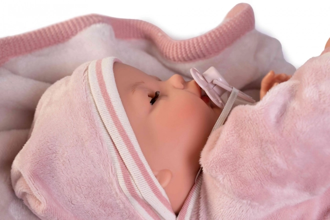 Antonio Juan 14155 BIMBA - knipperende baby pop met geluiden en zachte stoffen lijf - 37 cm