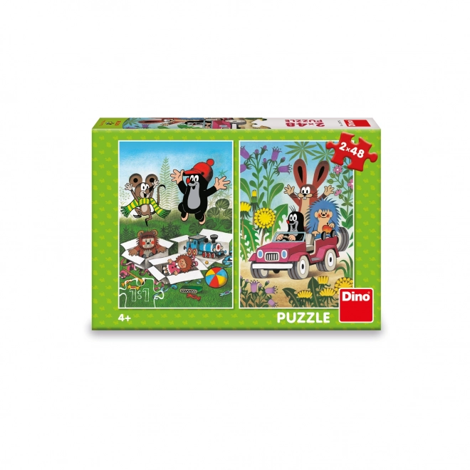 Puzzel 2v1 Molletje is blij - 2 x 48 stukjes
