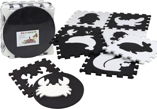Zachte Contrasterende Educatieve Puzzelmat EVA-schuim Zwart-Wit