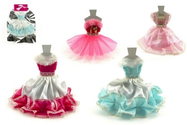 Jurkjes/Kleding voor poppen assorti in zak 27x30cm