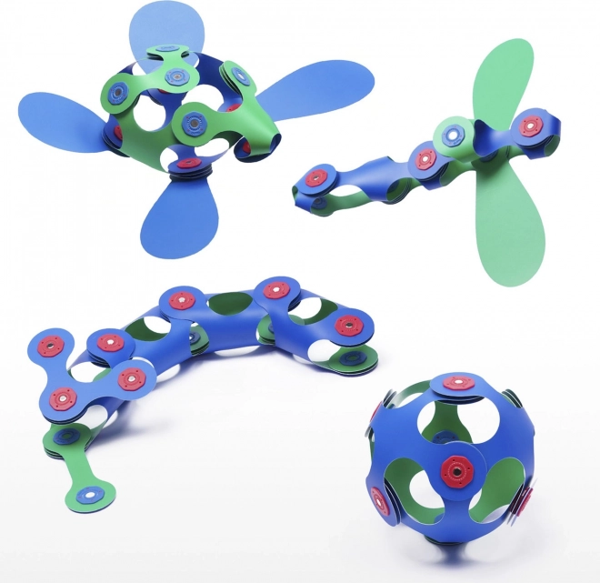 Magnetische puzzel Clixo Itsy, groen/blauw