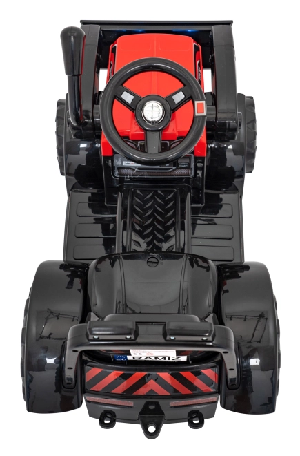 Kinder elektrische tractor met schuifblad – Rood