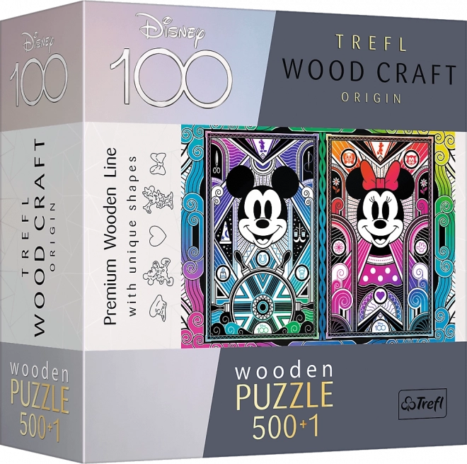 Houten puzzel Mickey Mouse & Minnie 501 stukjes