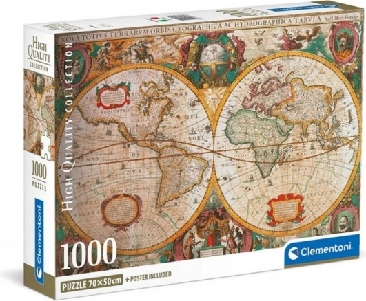 Puzzel 1000 stukjes oude kaart