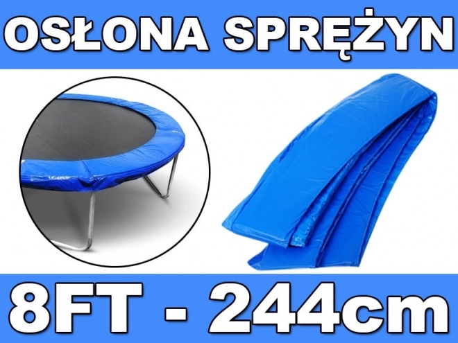 SkyRamiz Blauwe beschermrand voor tuintrampoline 244 cm/8FT