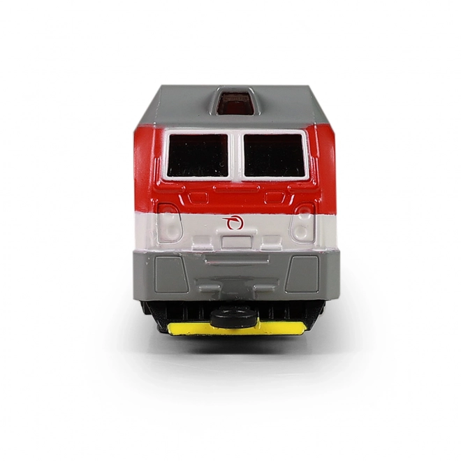 Metalen Locomotief Rood en Grijs 17 cm