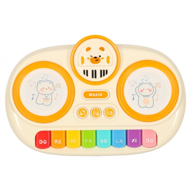 Interactieve kinderkeyboard educatief beige