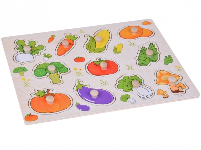 Educatieve houten puzzel groenten match 11ele ZA5258