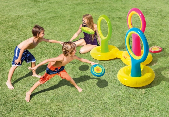 Waterspel met schijven
