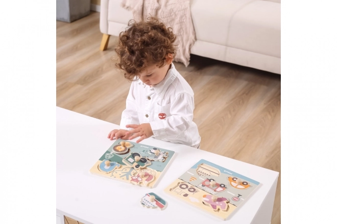 Houten insteekpuzzel - dieren