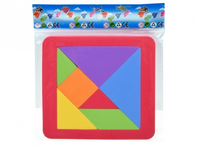 Gekleurde logische puzzel Tangram van zachte schuim