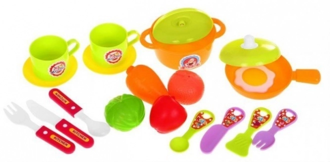 Draagbare Keukentje Food Truck voor kinderen 3+ Koffertje op wieltjes + accessoires