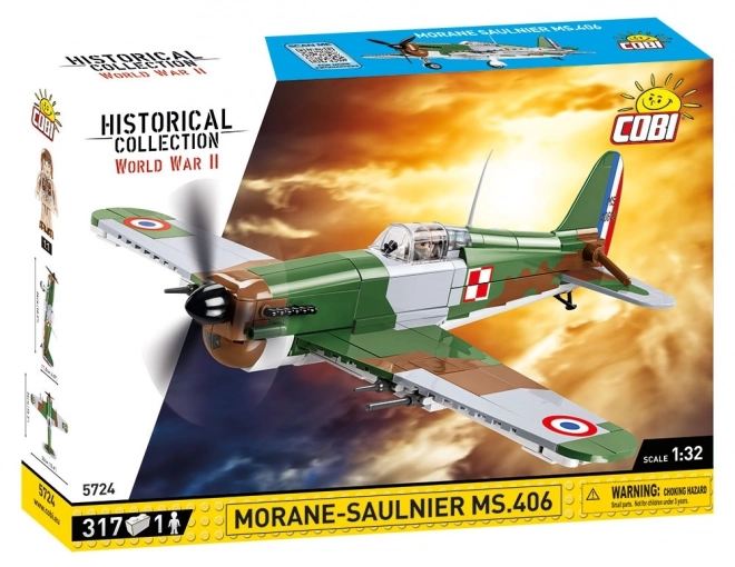 COBI 5724 II WW Morane-Saulnier MS.406, 1:32, 317 st, 1 f