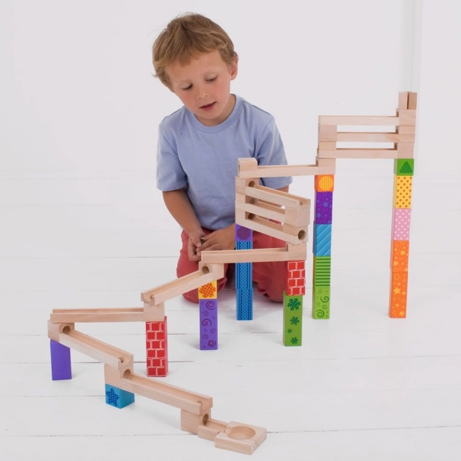 Bigjigs Speelgoed Houten Knikkerbaan Gekleurd