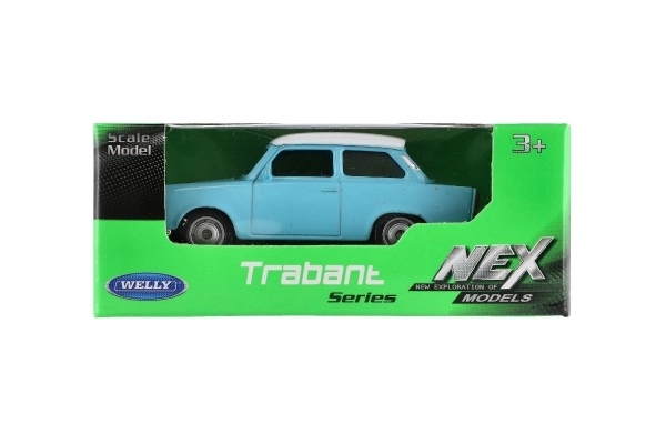 Auto Welly Trabant 1:60 metaal 7cm vrij rollend in doosje