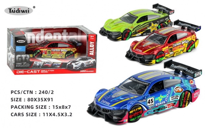 Auto race metaal 11 cm