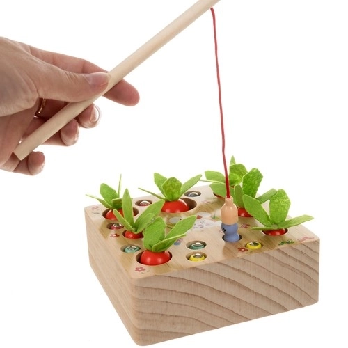 Houten Montessori spel 2-in-1 - Worteltuin voor kinderen