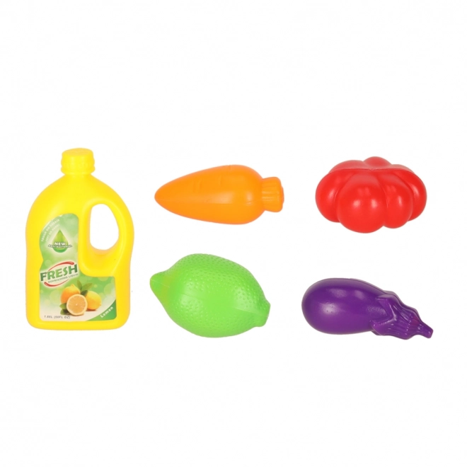 Kinderkeuken gootsteen met echt water en roze accessoires