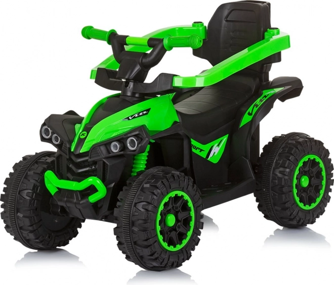 Loopfiets met duwstang en dak ATV groen