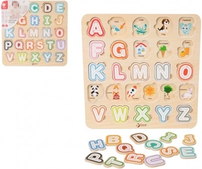 Houten puzzel alfabet 30 × 30 cm