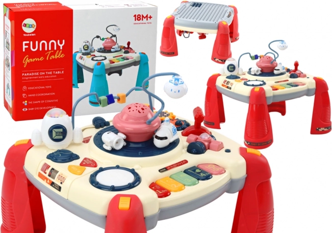 Interactieve educatieve kindertafel Rood
