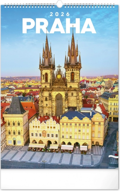 Muurkalender Praag 2026