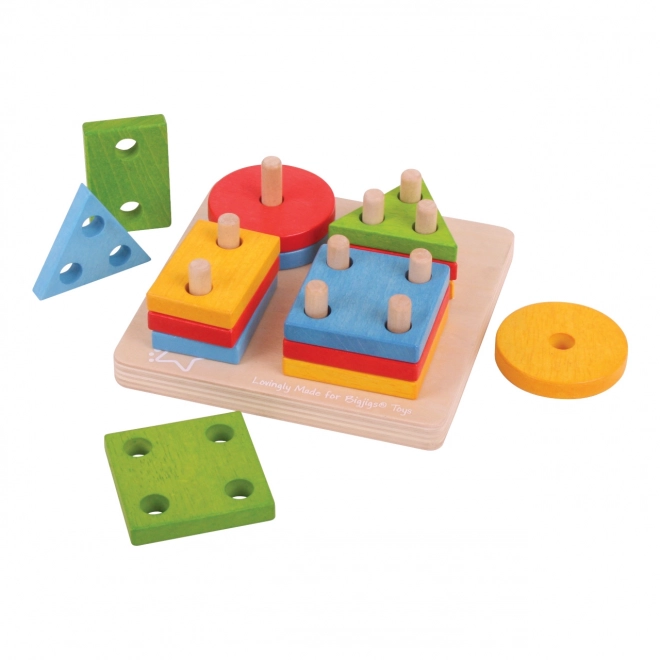 Stapelen van kleurrijke vormen Bigjigs Baby