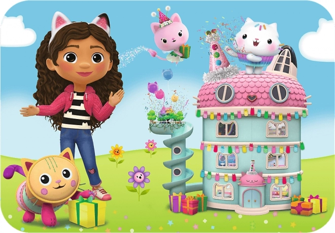 Houten puzzel Vrolijke Gabby en vrienden 24 stukjes