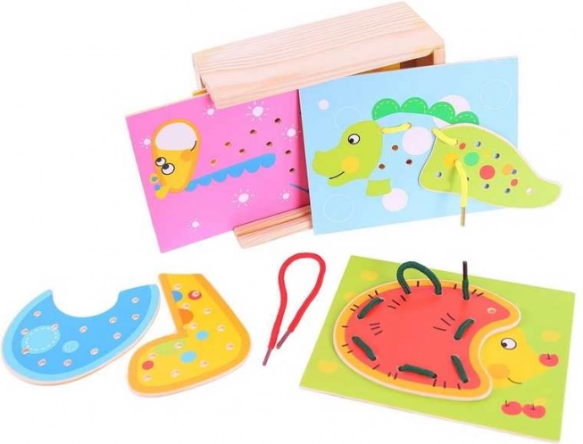 Bigjigs Toys dieren rijgen – houten set voor kinderen