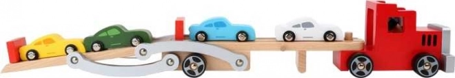 Small foot Houten vrachtwagen met auto's