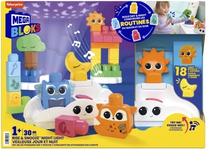 Mega Bloks opstaan en slapen nachtlampje met figuurtjes