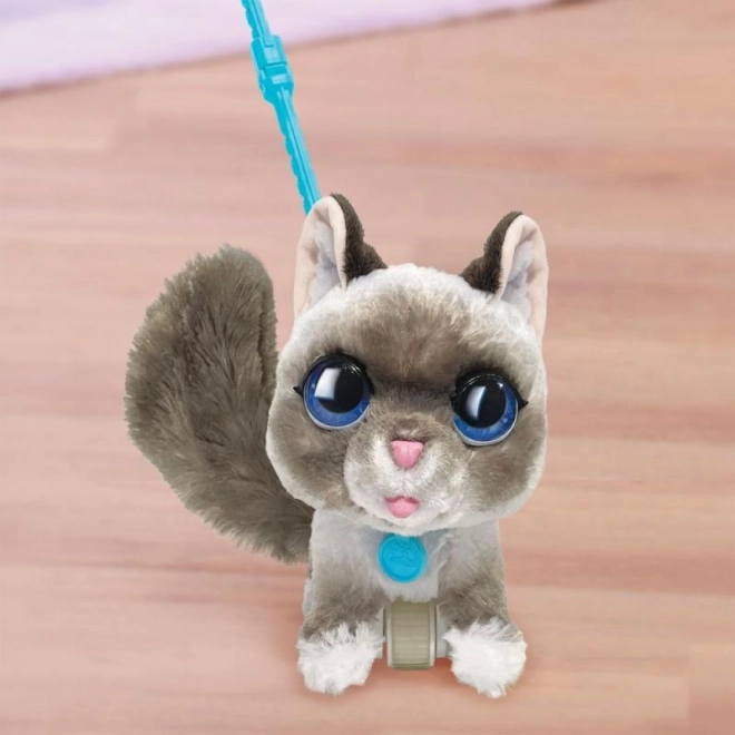 interactief katje FURREAL Wag-A-Lot ragdoll aan de lijn
