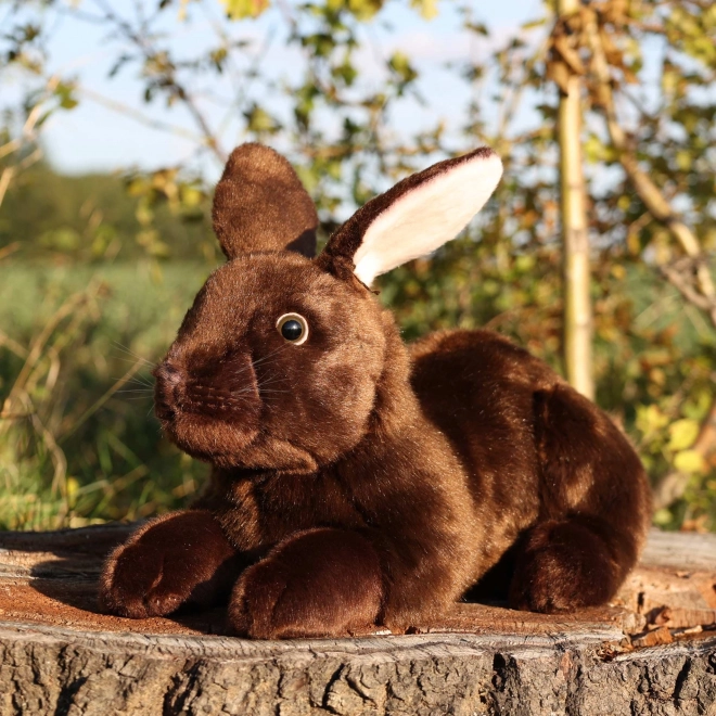 Bruine pluchen konijn liggend 36 cm ECO-VRIENDELIJK