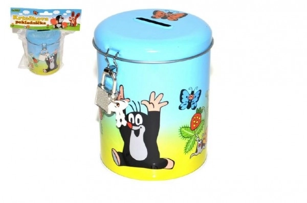 Blikken spaarpot Mol met slot