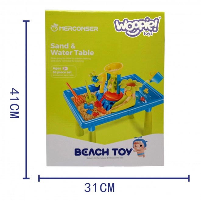 Tafel voor water en zand 2in1 Palma 18 stuks