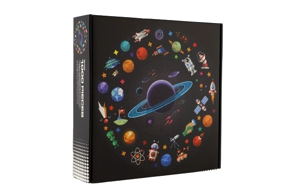 Puzzel ronde ruimte 1000 stukjes 65x65cm in doos 23x23x5,5cm