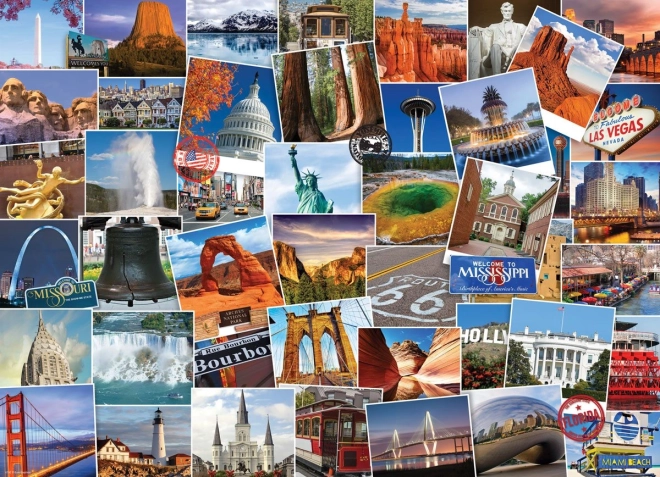 Puzzle EUROGRAPHICS Globetrotter USA 1000 stukjes
