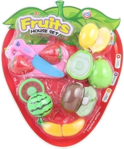 Fruitsnijset met klittenband – blister in de vorm van een aardbei