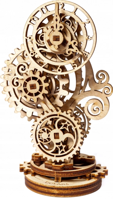 Ugears 3D houten mechanische puzzel Steampunk klok
