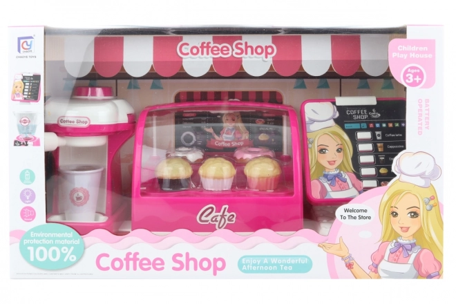 Cafe op batterijen met accessoires