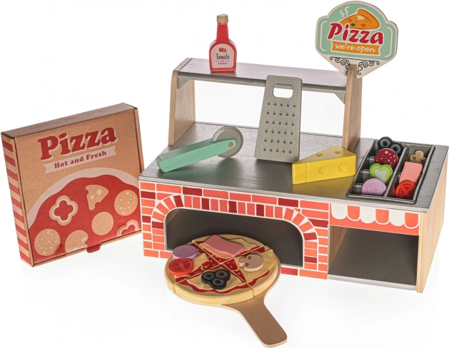 Houten Pizzeria Set voor kinderen