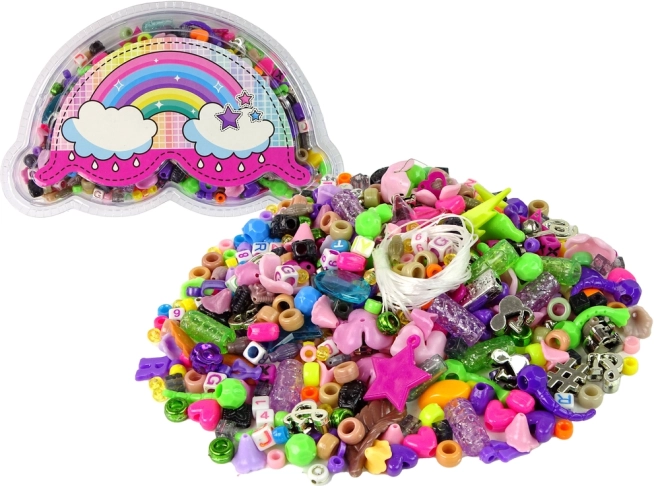 Set gekleurde kralen voor het maken van DIY-sieraden
