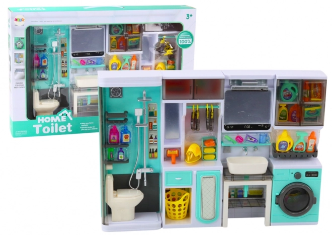 Badkamer Speelset 4in1 Douche Toilet Wasmachine Accessoires