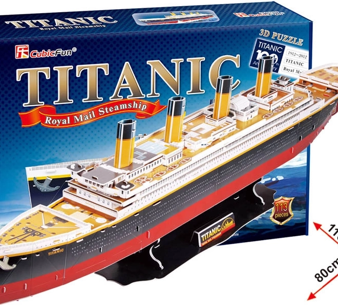 CubicFun 3D-puzzel Titanic – groot model, 113 stukjes