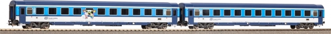 Set van twee EUROFIMA 2e klas rijtuigen ČD – tijdperk V (schaal H0)