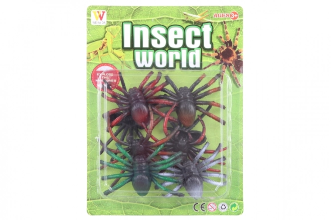 Collectie spinnen op kaart
