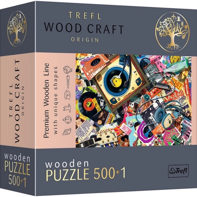 TREFL houten dubbelzijdige puzzel In de wereld van muziek 501 stukjes