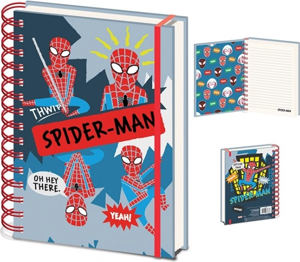 A5-notitieblok met ringband Spiderman Sketch