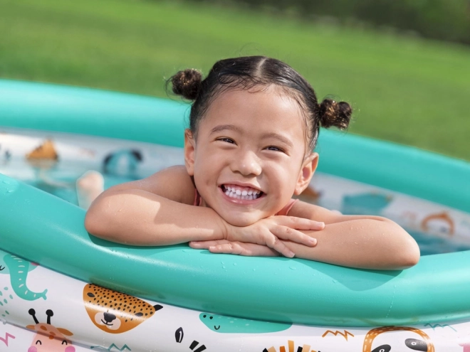 Bestway kinder opblaasbaar zwembad Safari dieren