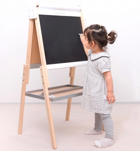 Houten dubbelzijdig bord voor kinderen